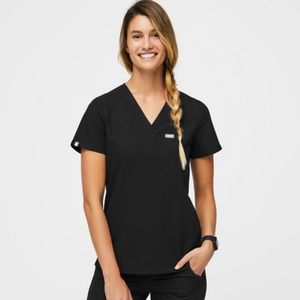 Figs Black Scrub Top - Catarina